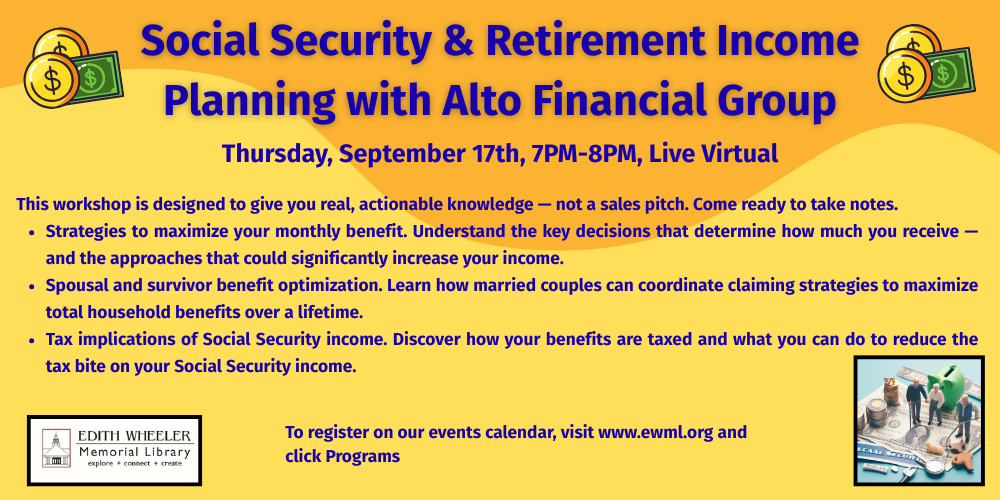 Social Security & Retirement Income Planning, 9-17 - banner (1000 x 500 px)