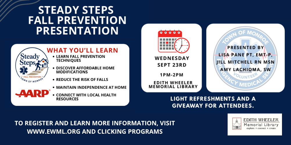 Steady Steps Fall Prevention, 9-23 Flyer (1000 x 500 px)