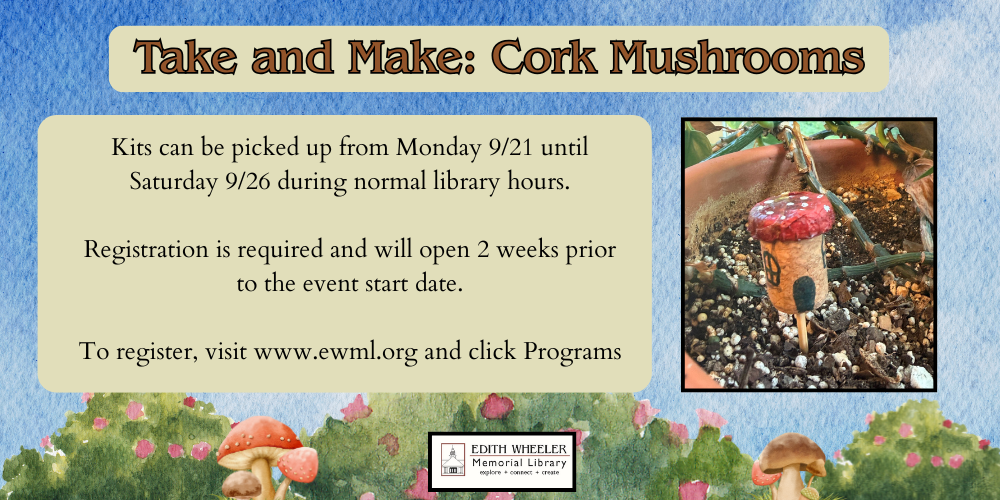 Take and Make Cork Mushrooms, 921-926 banner (1000 x 500 px)