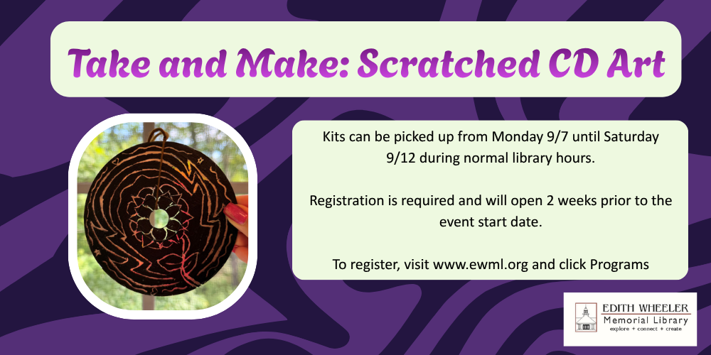 Take and Make Scratched CD Art, 9-7 - 9-12 (1000 x 500 px) banner