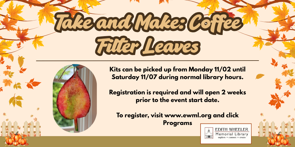 11.02.2026 Take and Make Coffee Filter Leaves - Banner