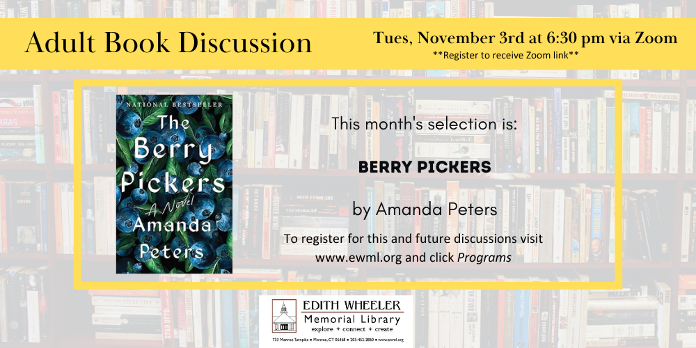11.03.2026 Adult book discussion - Banner, Social media
