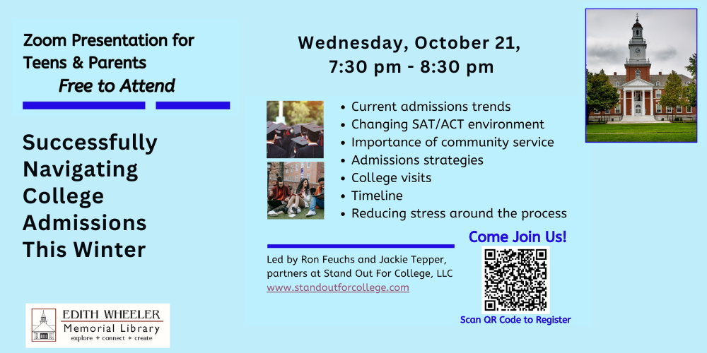 Successfully navigating college admissions this winter, 10-21 - banner, social media