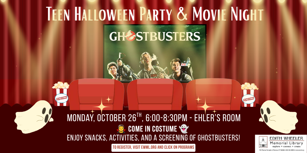 Teen Halloween Party & Movie Night Banner